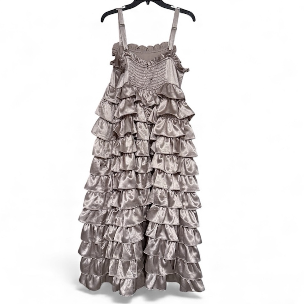 TCEC Silver Ruffle Maxi Dress - Picture 2 of 3